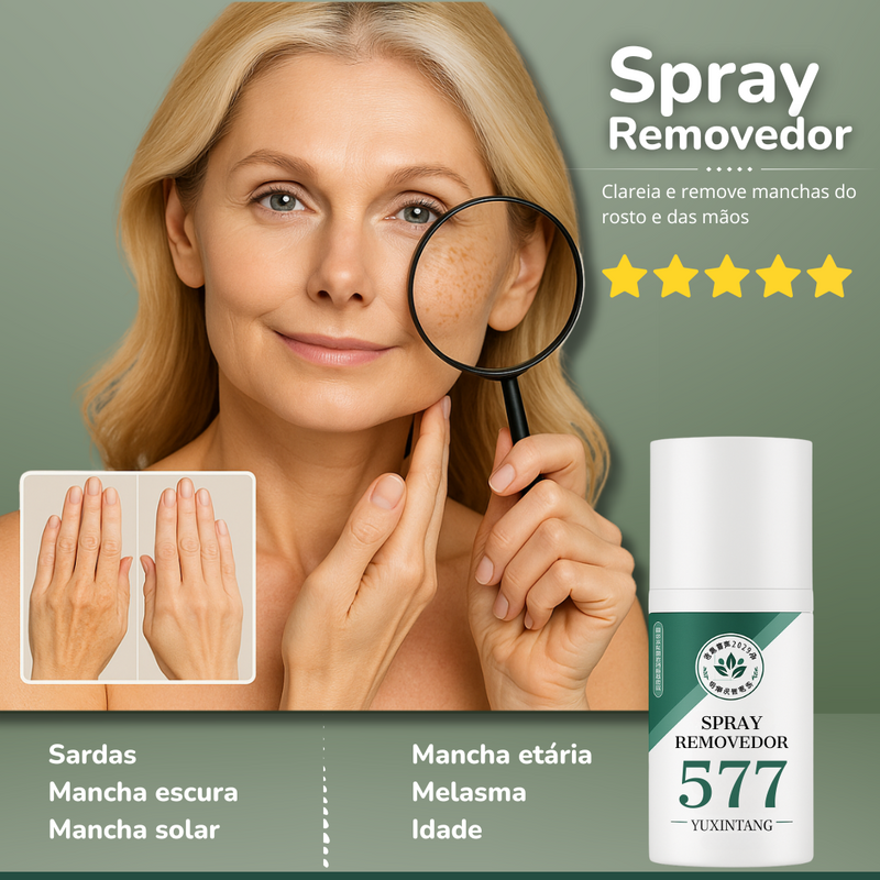 Spray Removedor 577 – Elimine Manchas de Sol, Idade e Melasma com 50% OFF + Frete Grátis!
