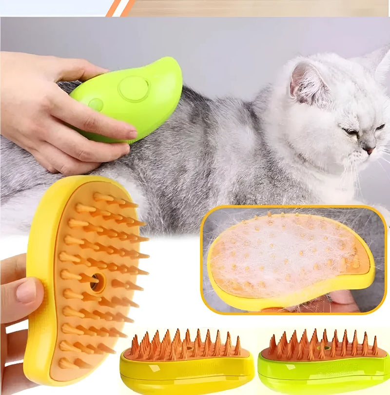 Escova a Vapor 3 em 1 para Pets - Pet Brush